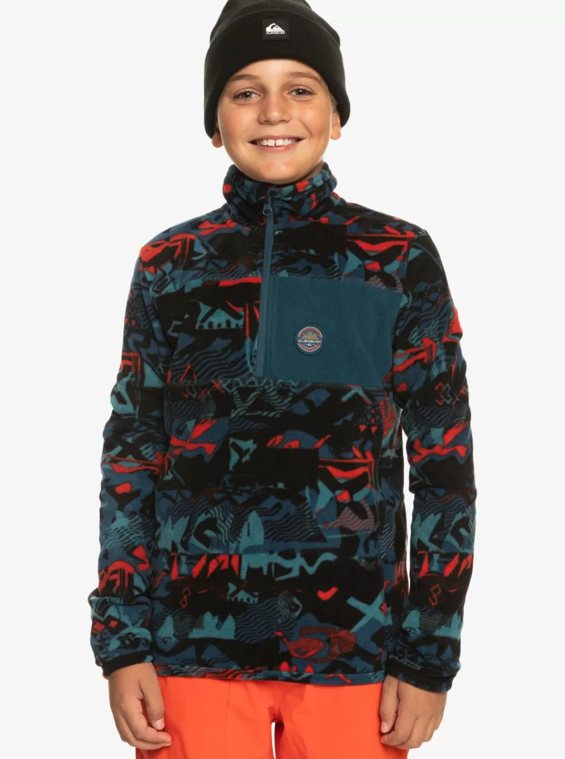 Quiksilver Aker - Polar Tecnico Con Media Cremallera Para Chicos 8-16-Nino Sudaderas