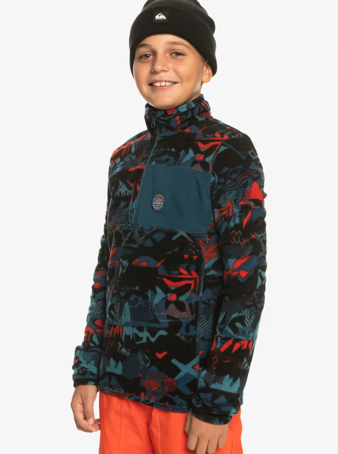 Quiksilver Aker - Polar Tecnico Con Media Cremallera Para Chicos 8-16-Nino Sudaderas