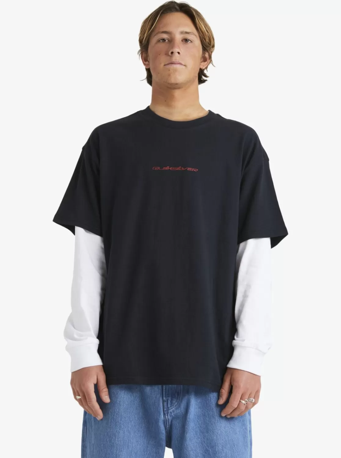 Quiksilver Asteroid - Camiseta Extragrande Para Hombre-Hombre Camisetas & Polos