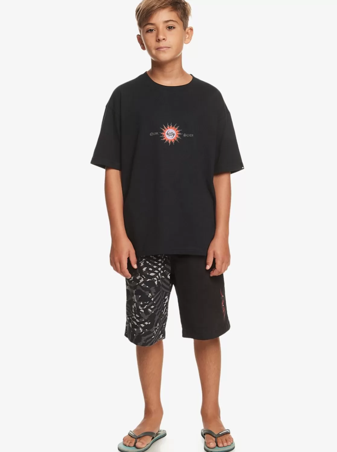 Quiksilver Burn Out - Camiseta Para Chicos 10-16-Nino Camisetas