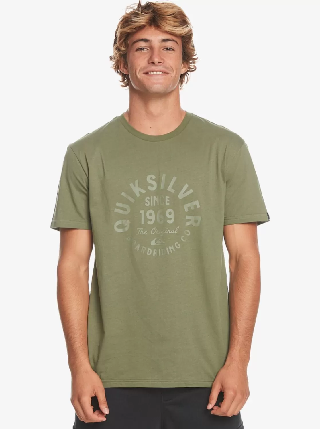 Quiksilver Circled Script - Camiseta Para Hombre-Hombre Camisetas & Polos