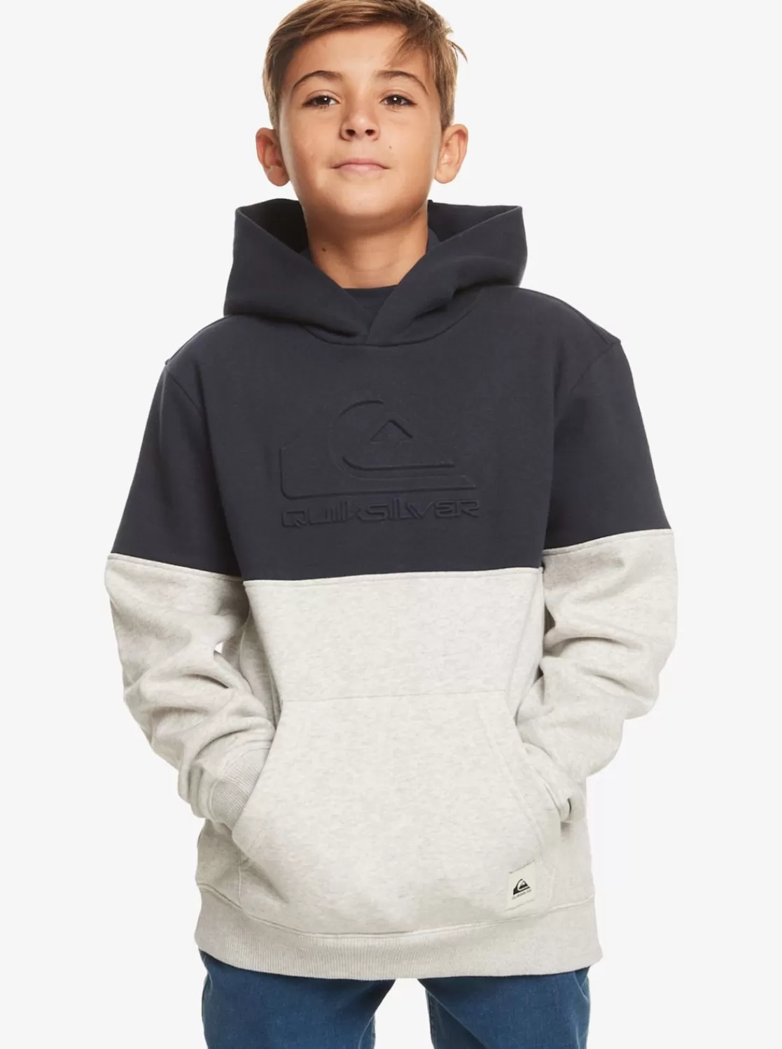 Quiksilver Emboss Hood - Sudadera Con Capucha Para Chicos 8-16-Nino Sudaderas