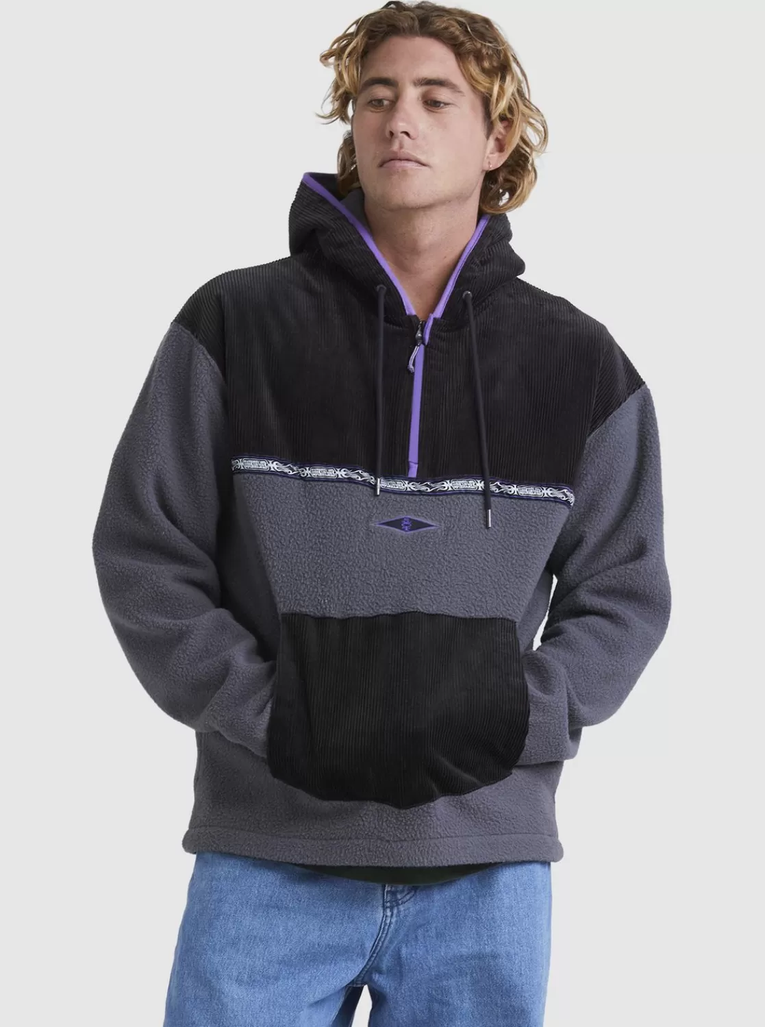 Quiksilver Flaming Sot - Sudadera Con Media Cremallera Para Hombre-Hombre Sudaderas & Jerseis