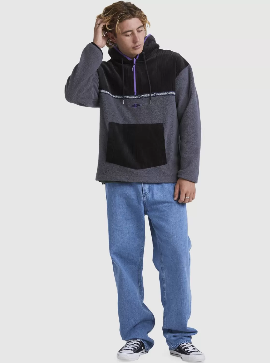 Quiksilver Flaming Sot - Sudadera Con Media Cremallera Para Hombre-Hombre Sudaderas & Jerseis