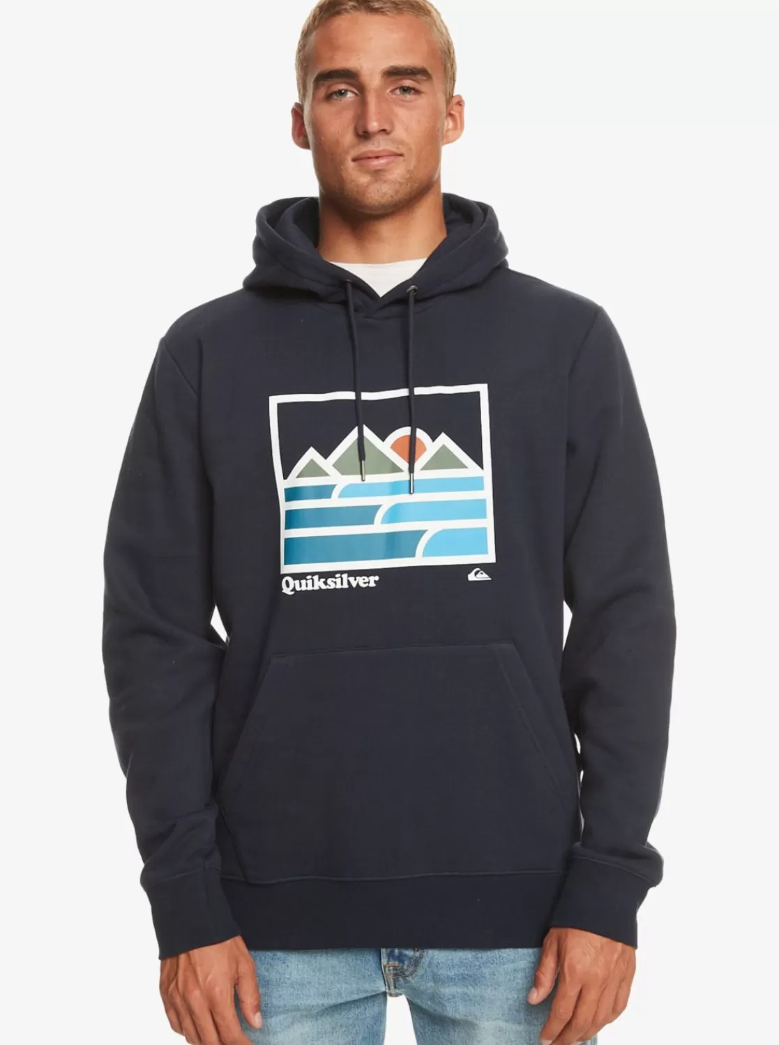 Quiksilver Landscape Lines - Sudadera Con Capucha Para Hombre-Hombre Sudaderas & Jerseis