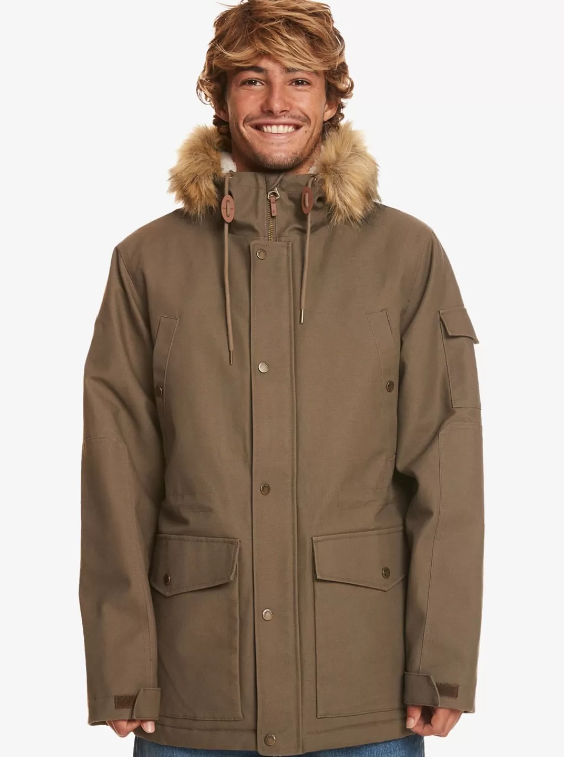 Quiksilver Long Trip - Parka Resistente Al Agua Para Hombre-Hombre Chaquetas & Abrigos