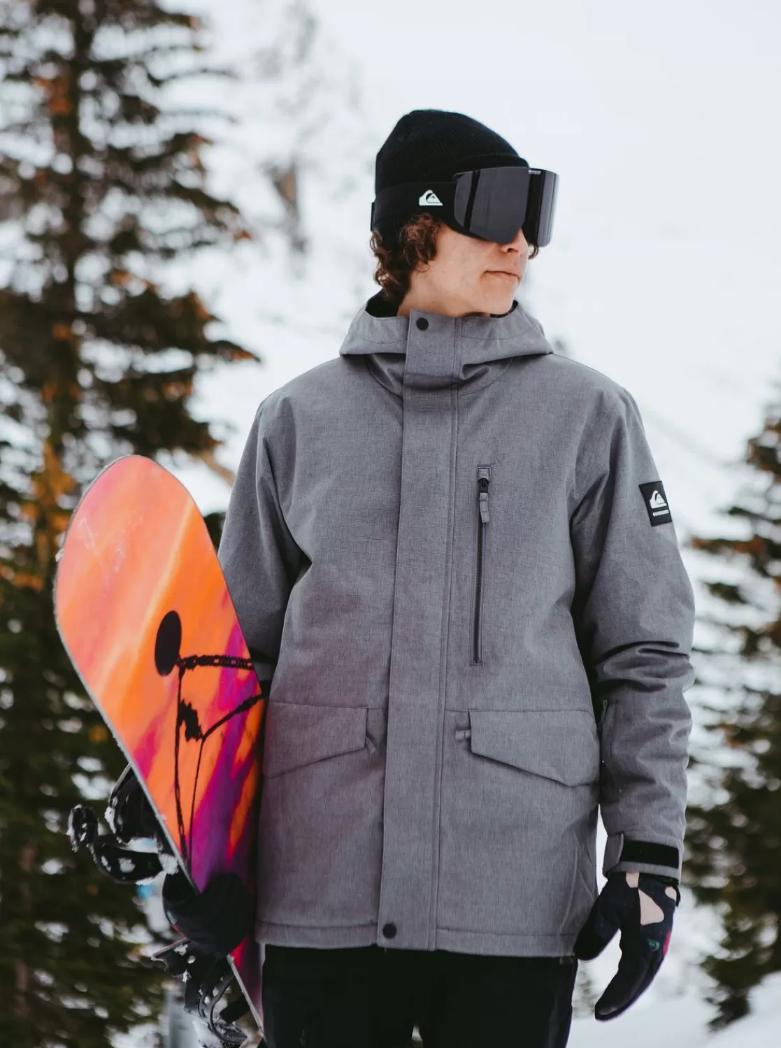 Quiksilver Mission Solid - Chaqueta Para Nieve Para Hombre-Hombre Chaquetas De Snow