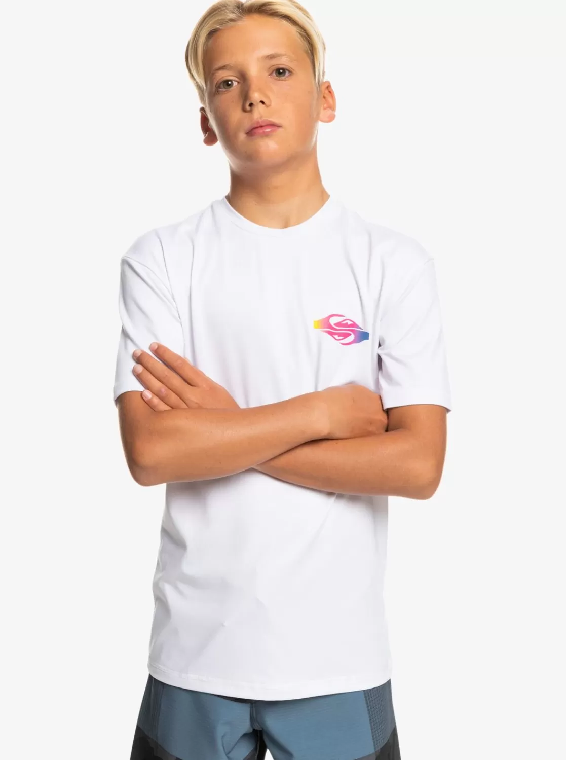 Quiksilver Radical Surf - Camiseta De Surf Upf 50 Para Chicos-Nino Lycras