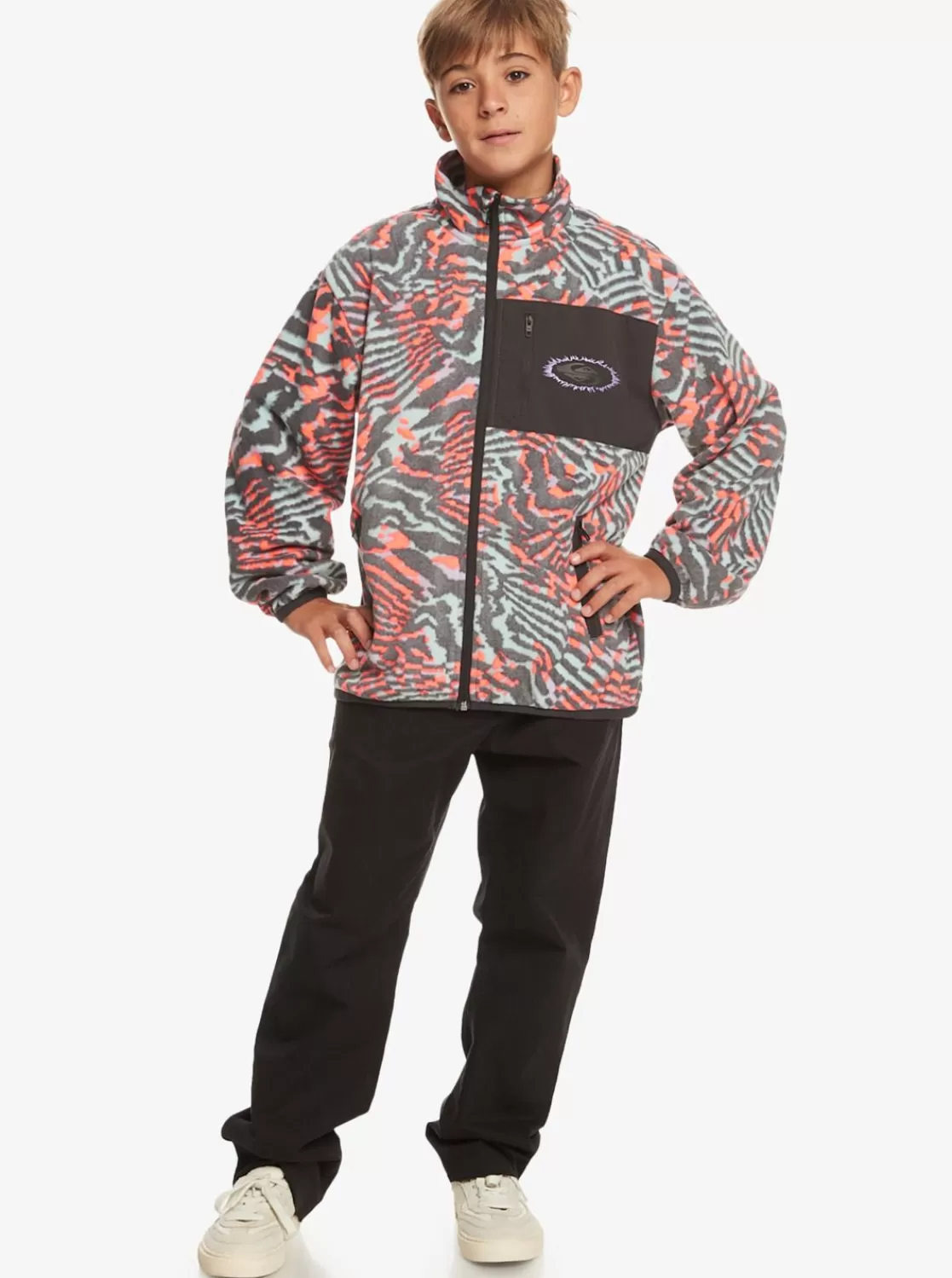 Quiksilver Radical Times - Polar Con Cremallera Para Chicos 8-16-Nino Sudaderas