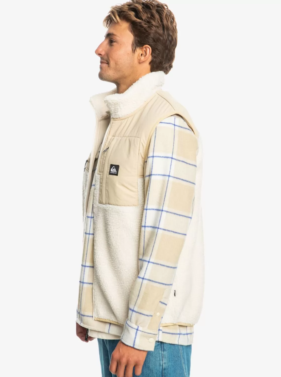 Quiksilver Shallow Water - Chaleco Polar Con Cremallera Para Hombre-Hombre Chaquetas & Abrigos