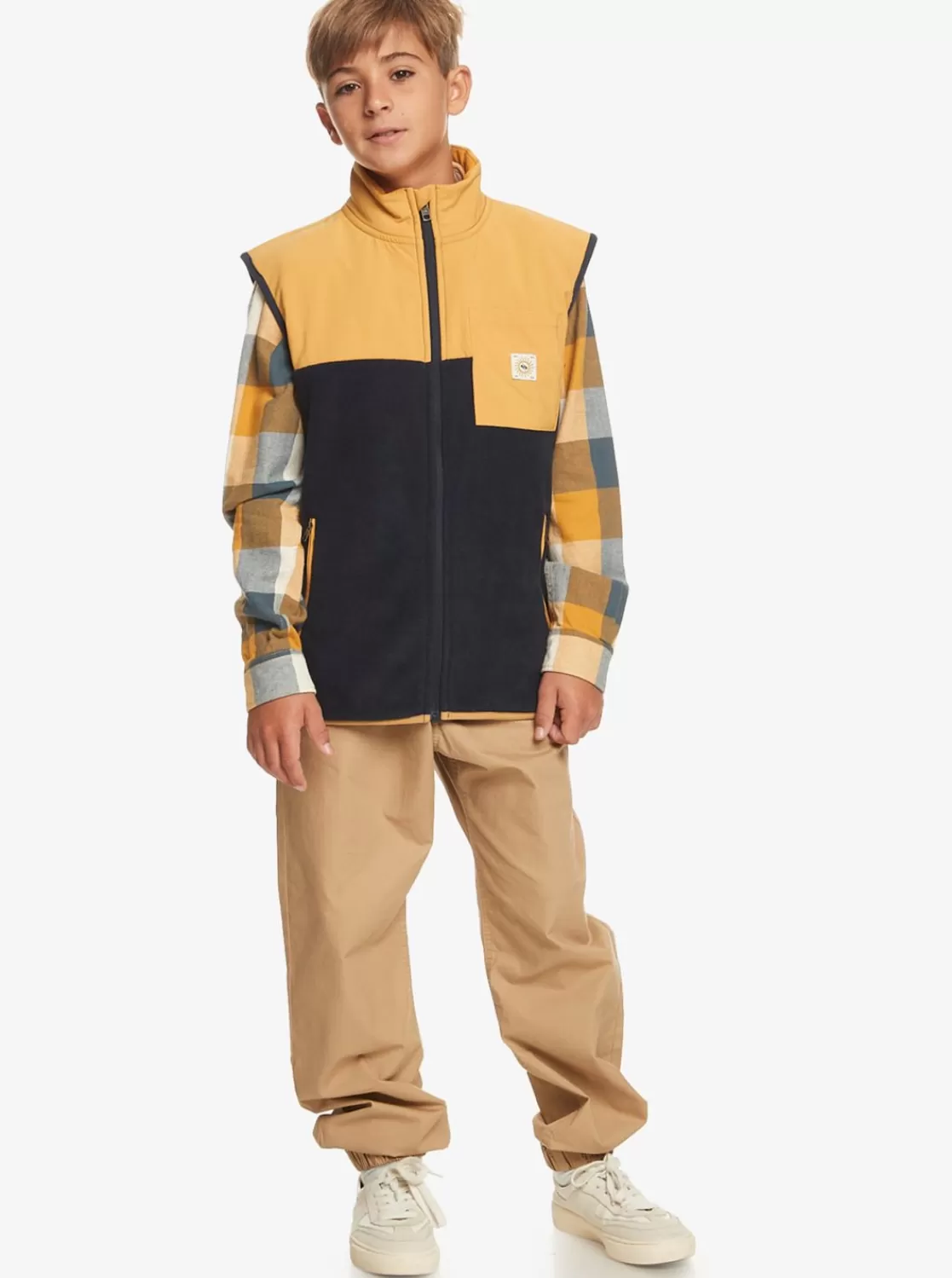 Quiksilver Taped Off - Chaleco Polar Para Chicos 8-16-Nino Sudaderas