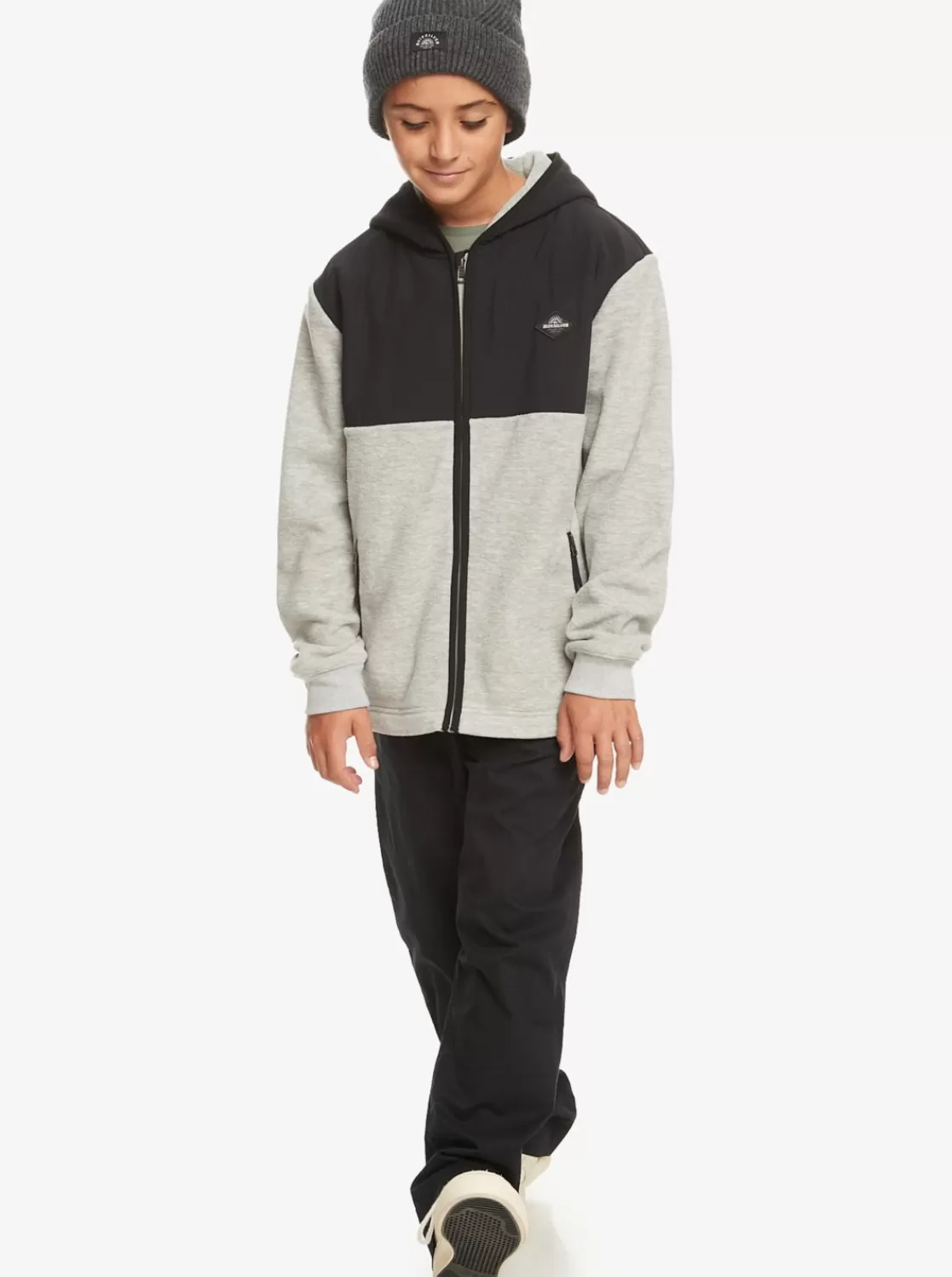 Quiksilver Taped Off - Polar Con Capucha Para Chicos 8-16-Nino Sudaderas