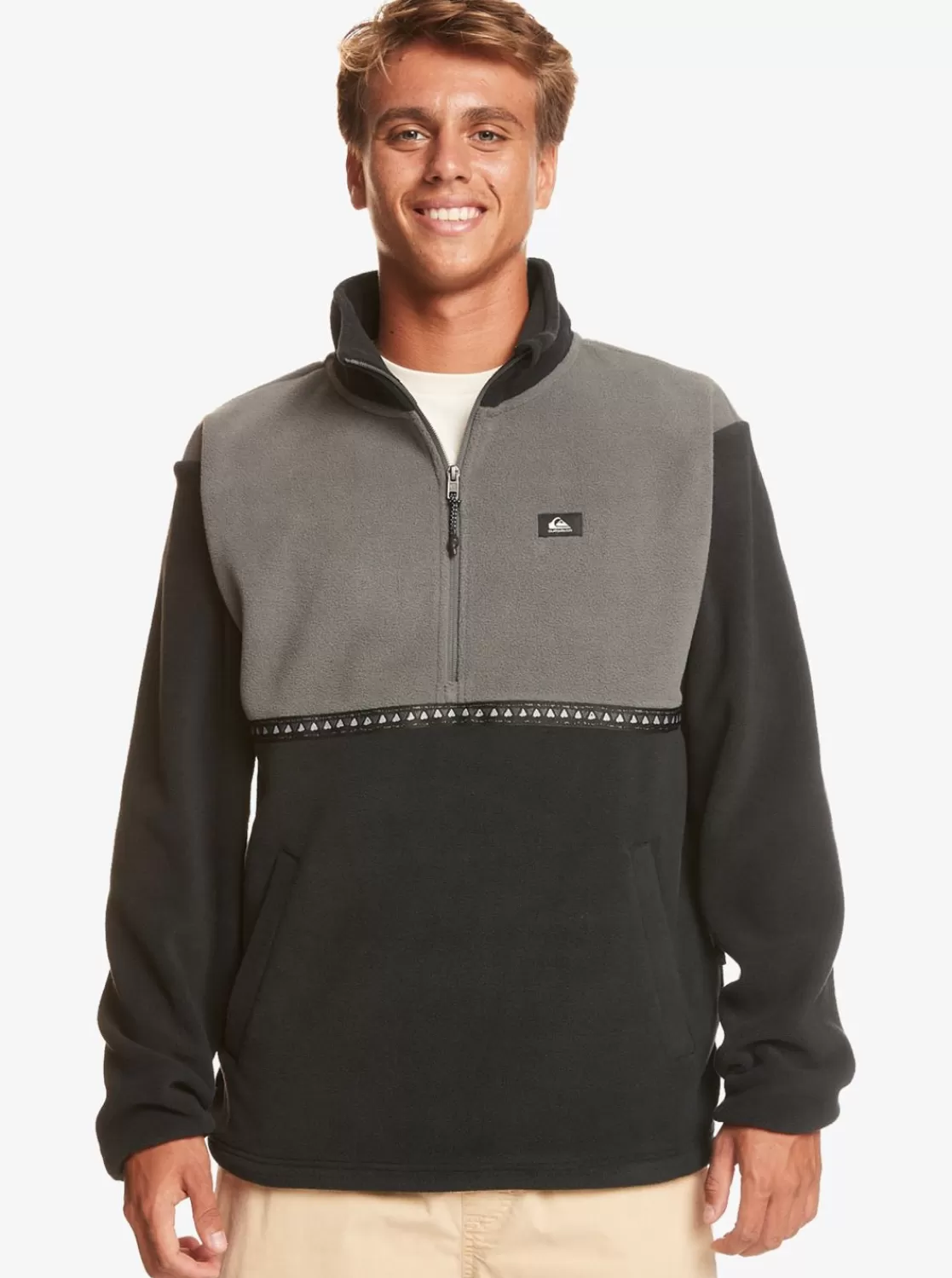 Quiksilver Taped Off - Sudadera Con Media Cremallera Para Hombre-Hombre Sudaderas & Jerseis